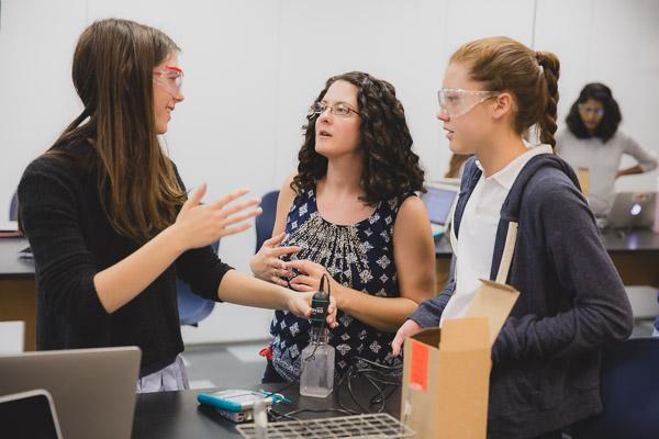 Upper School students in Ms. Middleman's Biology Honors class extend their understanding of enzymes by designing and running a laboratory experiment to test a variable of their choice.